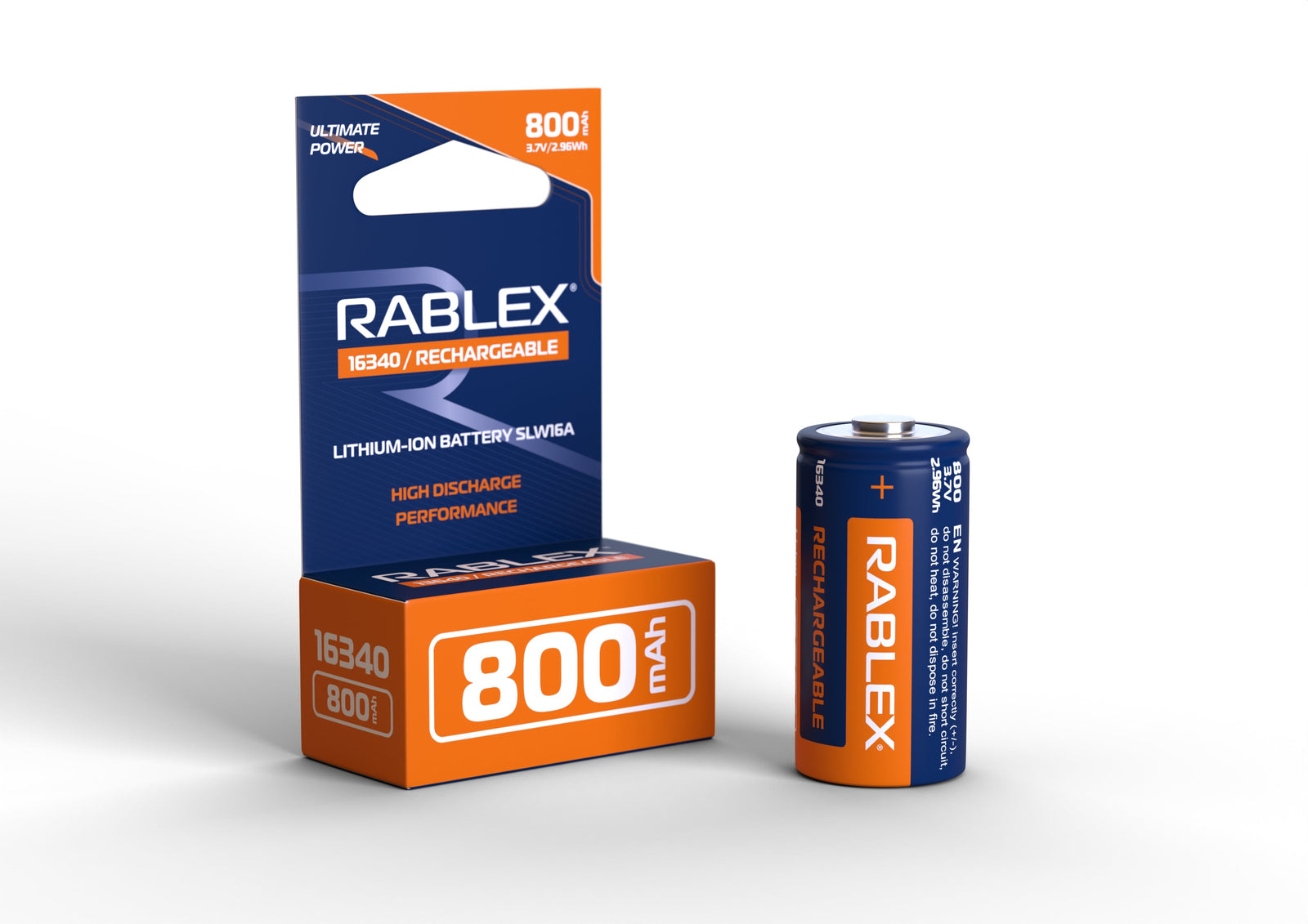 Li-Ion BATTERY 16340-800mAh Color Box 1pcs