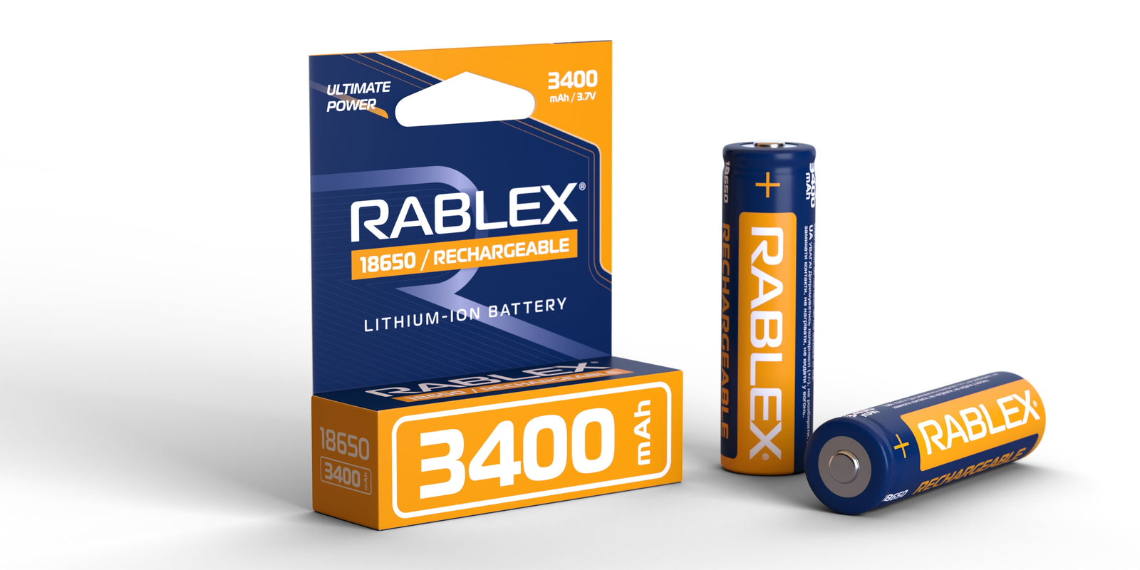 Li-Ion BATTERY 18650-3400mAh Color Box 1pcs