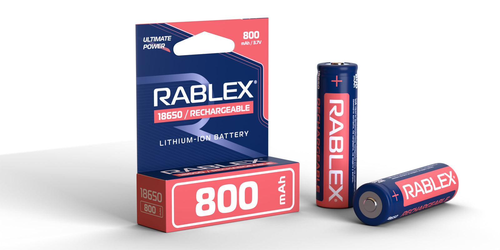 Li-Ion BATTERY 18650-800mAh Color Box 1pcs