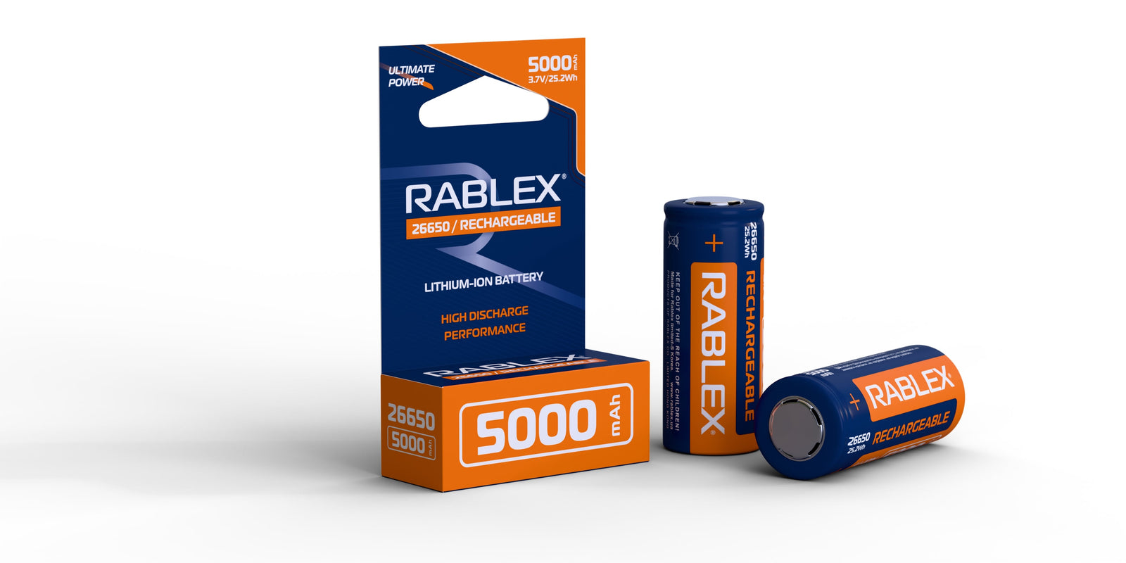 Li-Ion BATTERY 26650-5000mAh Color Box 1pcs
