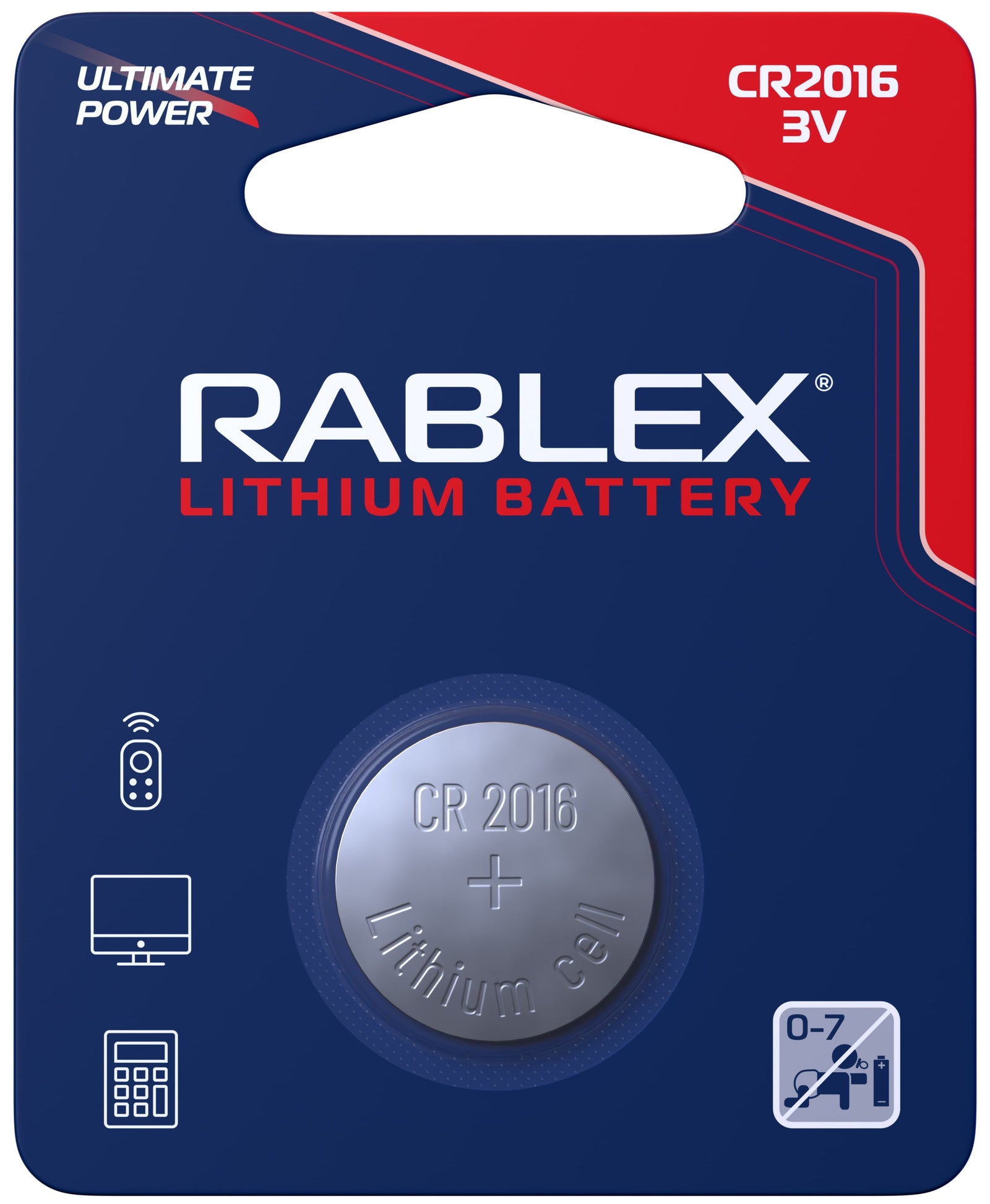 Lithium Battery CR2016 1pcs Blister CARD