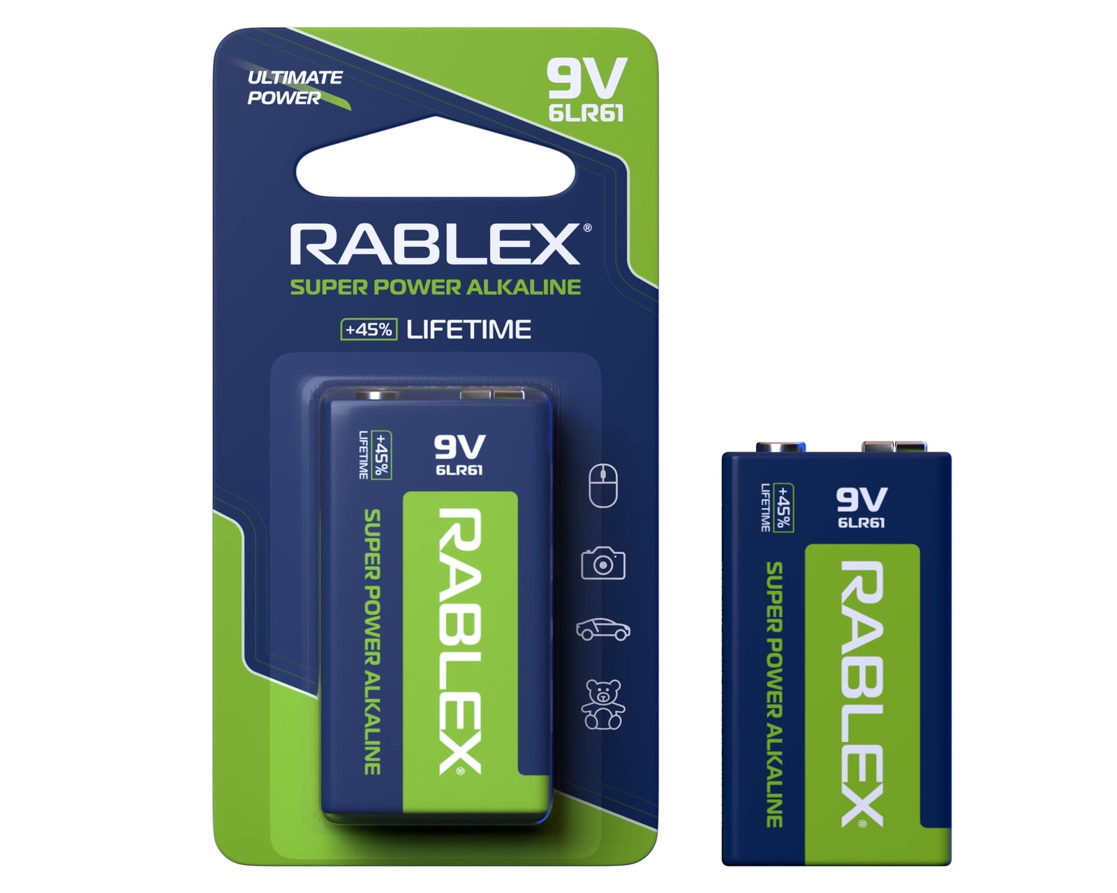 Super Power Alkaline 6LR61_9V 1pcs Small Blister