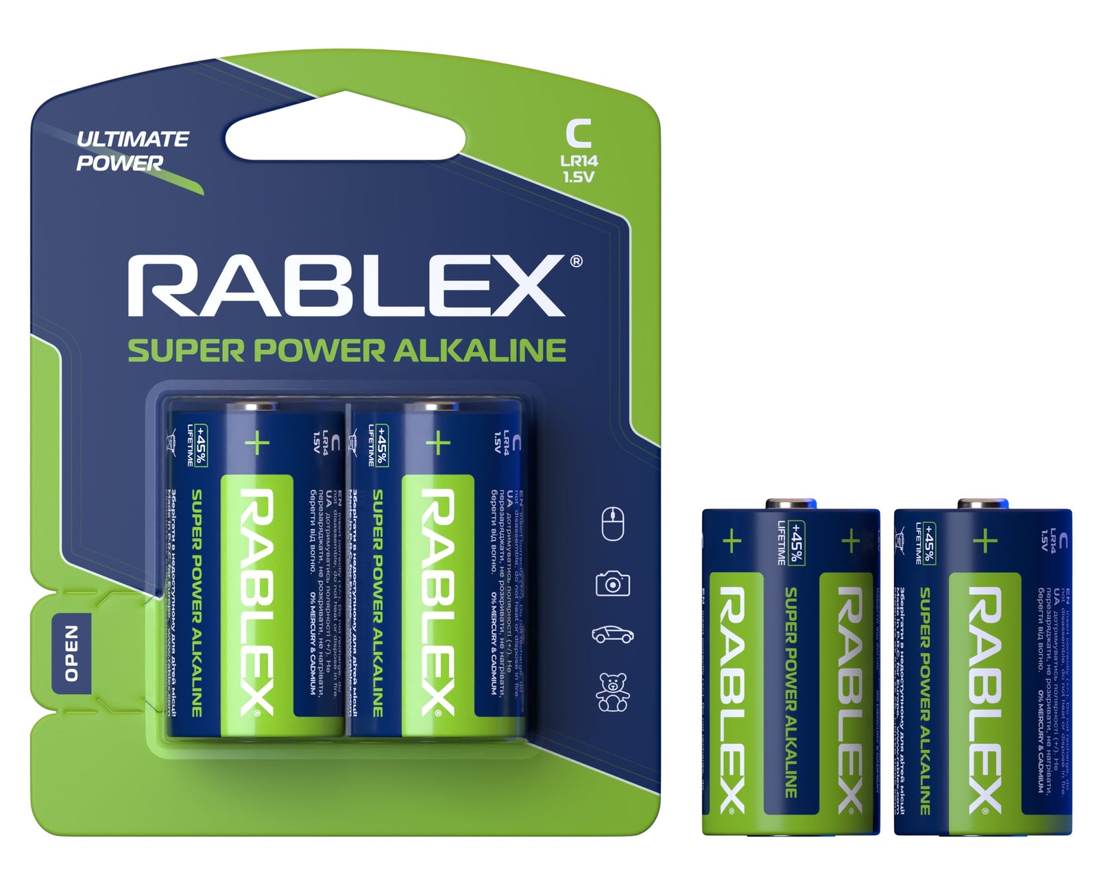 Super Power Alkaline LR14_C 2pcs Blister