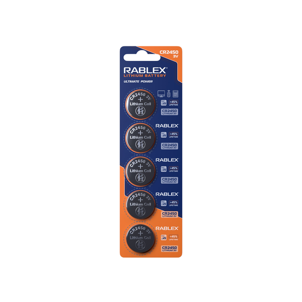 Lithium Battery CR2450 5pcs Blister CARD